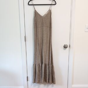 H&M Brown Patterned Maxi Dress